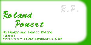 roland ponert business card